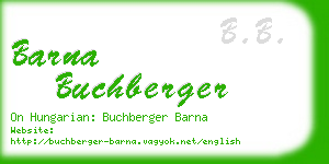 barna buchberger business card